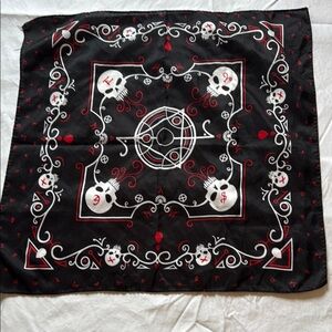 Black and Red Skull Bandana